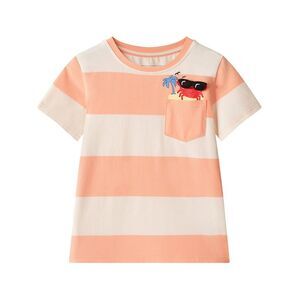 Andy & Evan Boys  Stripe Pocket T-Shirt, Orange
